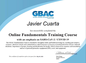 COVID 19 GBAC Certification